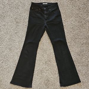 Levi's Black High-Rise Flare Leg Jeans